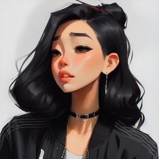 00803-3506474086-samdoesart, black hair, black bomber jacket, black shorts, black sneakers, earrings, headphones, (wlop style).png